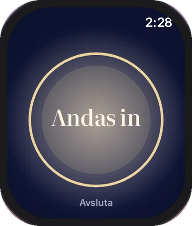 Andningen på Apple Watch: Andas in.